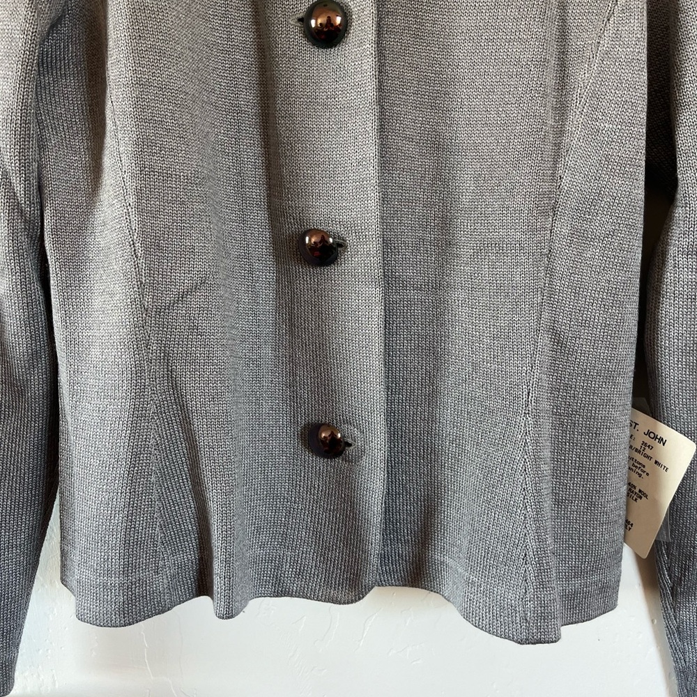 Gray Women's Button-Front Jacket - Picture 3 of 7